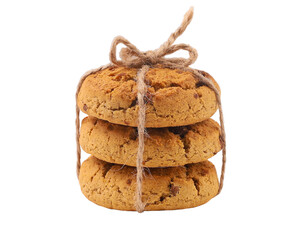 Cookie tied with rope, transparent background