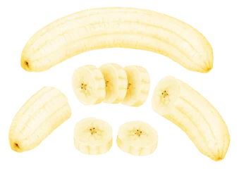 Foto auf Leinwand 皮を剥いたバナナ 1本とカット © 辛 甘