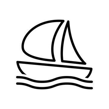 Sailboat vector icon symbol design