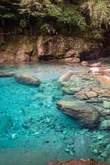 Naklejka premium 日本の原風景を思わせるとても美しい四国山地の風景