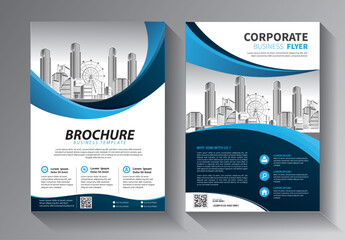 Business abstract vector template. Brochure design, cover modern layout, annual report, poster, flyer in A4 with colorful triangles, geometric shapes for tech, science, market with light background