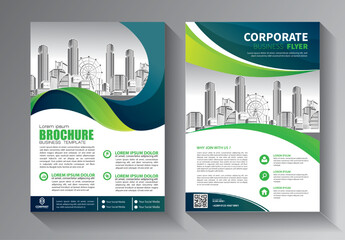 Business abstract vector template. Brochure design, cover modern layout, annual report, poster, flyer in A4 with colorful triangles, geometric shapes for tech, science, market with light background