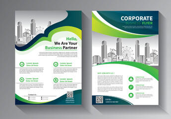 Business abstract vector template. Brochure design, cover modern layout, annual report, poster, flyer in A4 with colorful triangles, geometric shapes for tech, science, market with light background