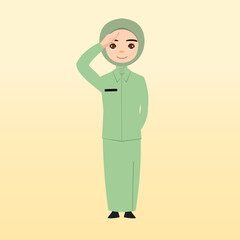Young Muslim women wearing trendy clothes and hijab. muslim hijab fashionable girls. Female characters using hijab and muslim clothes. Flat cartoon vector illustration.