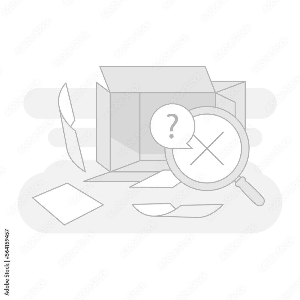 Poster search no result, document file not found concept illustration flat design vector eps10. modern grap