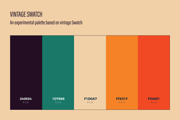 Vintage Swatch . An experimental color palette for designers.