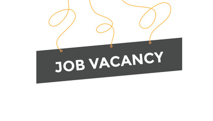 Job vacancy button web banner templates. Vector Illustration
