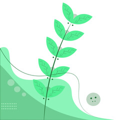 Green Corner Plant Element
