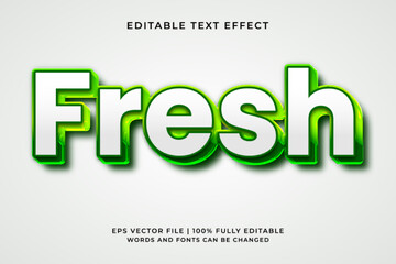 Fresh green 3d editable text effect