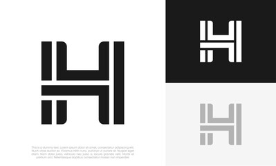 Initial letter H logo design vector