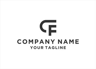 CF letter logo design vector illustration	
