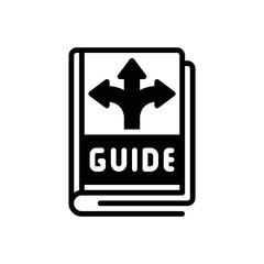 Black solid icon for guidance