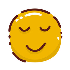 smiling emoji isolated on white happy smiling.