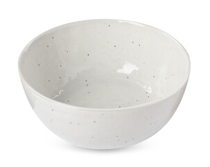 Beautiful empty ceramic bowl isolated on white