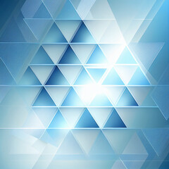 Obraz premium Abstract blue background with triangles. Generative AI illustration
