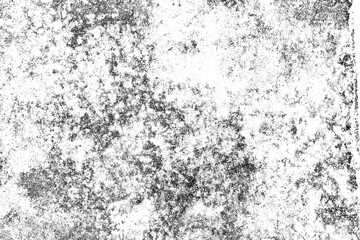 Grunge background of black and white. Abstract illustration texture of cracks, chips, dot on transparent background PNG file.