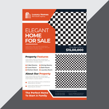 Real Estate Flyer Design Template. Business Flyer Brochure Design Template
