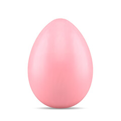Pink glossy Easter candy egg art decorative design front view realistic 3d icon vector illustration