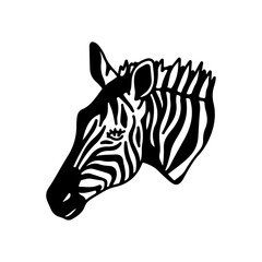 Fototapeta na wymiar vector illustration of zebra head