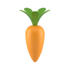 Easter orange carrot healthy vitamin nourishment harvest 3d icon design element realistic vector