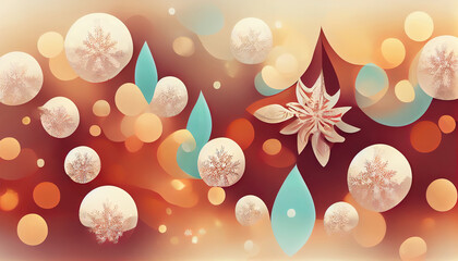 Christmas banner background illustration with snowflakes