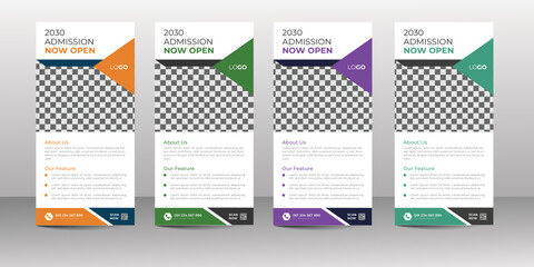 Modern and creative professional dl flyer or rack card design vector template