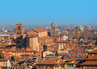 Panoramic view of Bologna, Italy