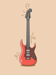 electric guitar vector illustration