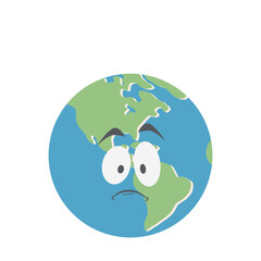 earth globe head emoticon face expression
