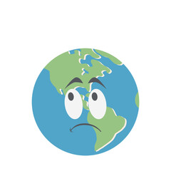 earth globe head emoticon face expression

