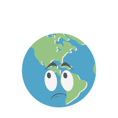 earth globe head emoticon face expression
