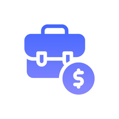 briefcase flat gradient icon
