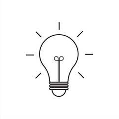 Light bulb icon signs and symbol for apps and websites PNG format.
