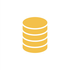 Coins stack icon. Money stacked coins icon. Coins stack icon PNG format for apps and websites,