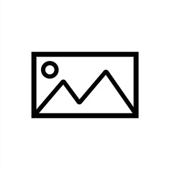 Gallery photo line icon PNG format for apps and websites.