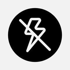 Fototapeta premium Flash off icon in solid style about camera, use for website mobile app presentation