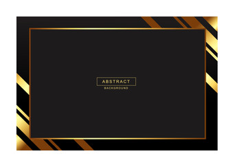 Vector gradient black backgrounds with golden frames