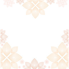 Beautiful flower frame, flower decorative ornament. element for design.