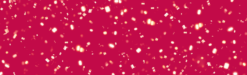 background 3d confetti glitter gold festive concept on magenta color background