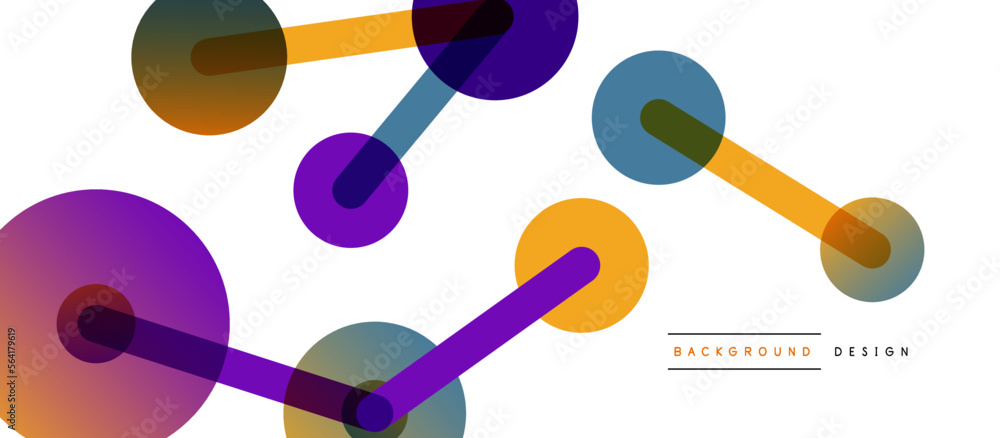 Poster network concept abstract background. dots connection. big data idea. business template for wallpaper