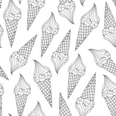 Sweets seamless pattern. Vector illustration.