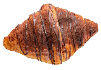 Freshly baked croissant isolated on white background, Sweet croissant isolated on white background PNG file.