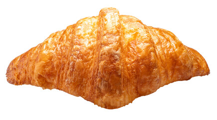 Freshly baked croissant isolated on white background, Sweet croissant isolated on white background PNG file.