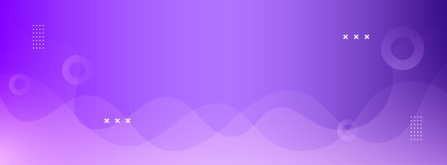 banner background. full color, purple gradation, wave style