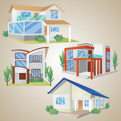 architecture house building illustration design home vector