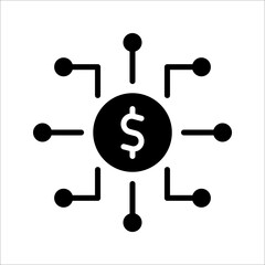 Digital banking icon. Managing money online. Mobile banking app. Virtual card symbol. vector illustration on white background.