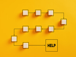 Help, support and assistance concept. Struggling to reach for help. Taking the long and cumbersome...