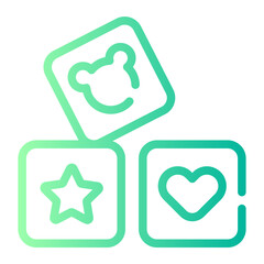 cubes gradient icon