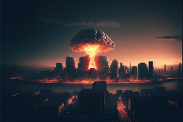 Nuclear blast in the downtown.
Generative AI.