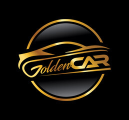 golden car logo icon